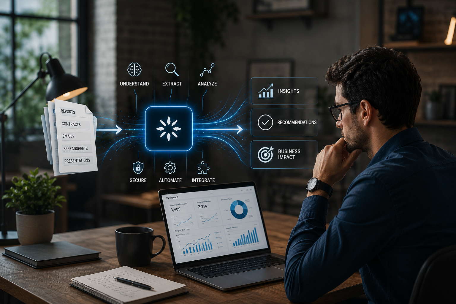 Analyst using SparLM to transform PDFs
